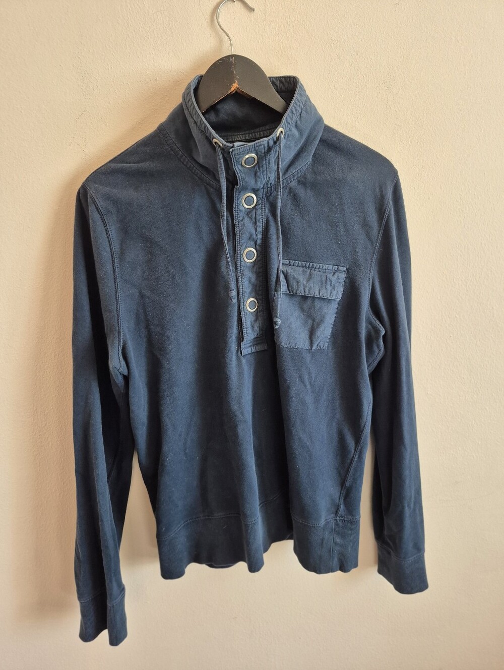 Men's Club Monaco Dark Blue Cotton Sweater Medium